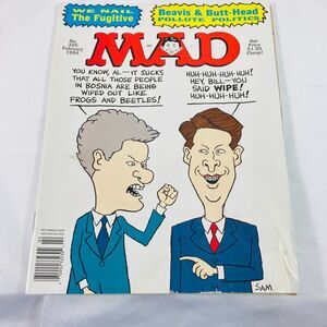 MAD MAGAZINE # 325 February, 1994, Beavis & Butt-Head Pollute Politics, Fugitive